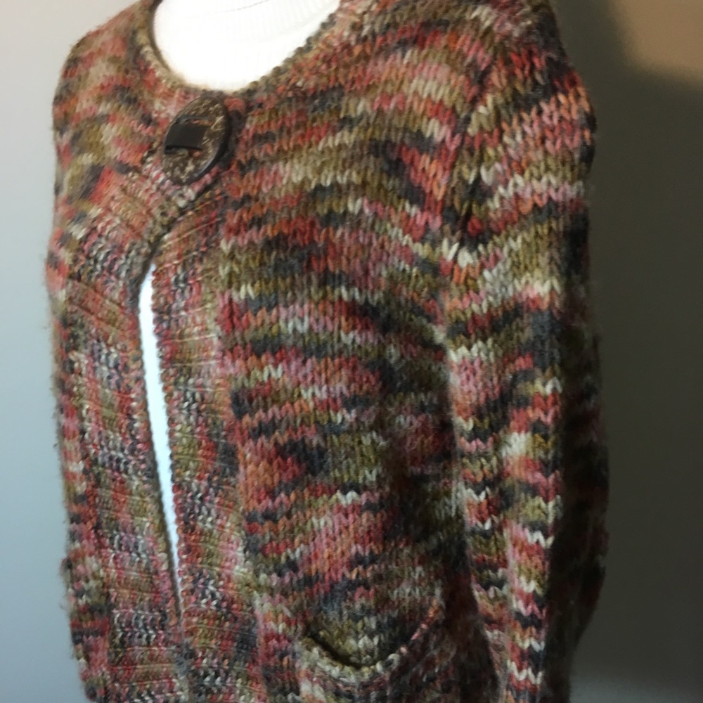 Ruby Road, Medium, Top Snap Big Button Sweater - image 3